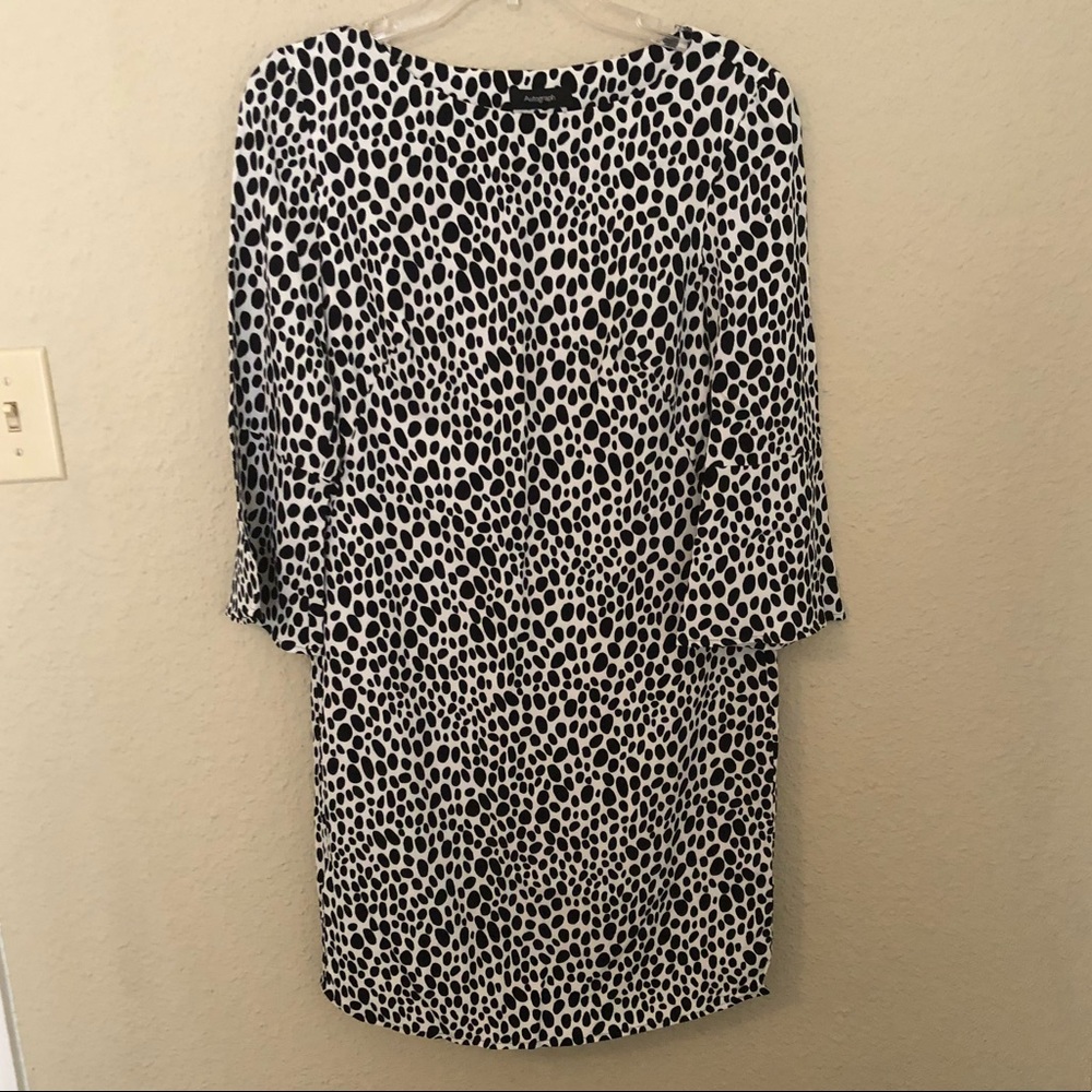 NWOT AUTOGRAPH Black&White Print Sheath Dress - Picture 1 of 6